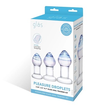 Glas - Zestaw Do Treningu Analnego Pleasure Droplets 3 szt